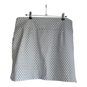 S. C. & Co. Skort XXL Black White Geometric Front Pockets Lined Stretch